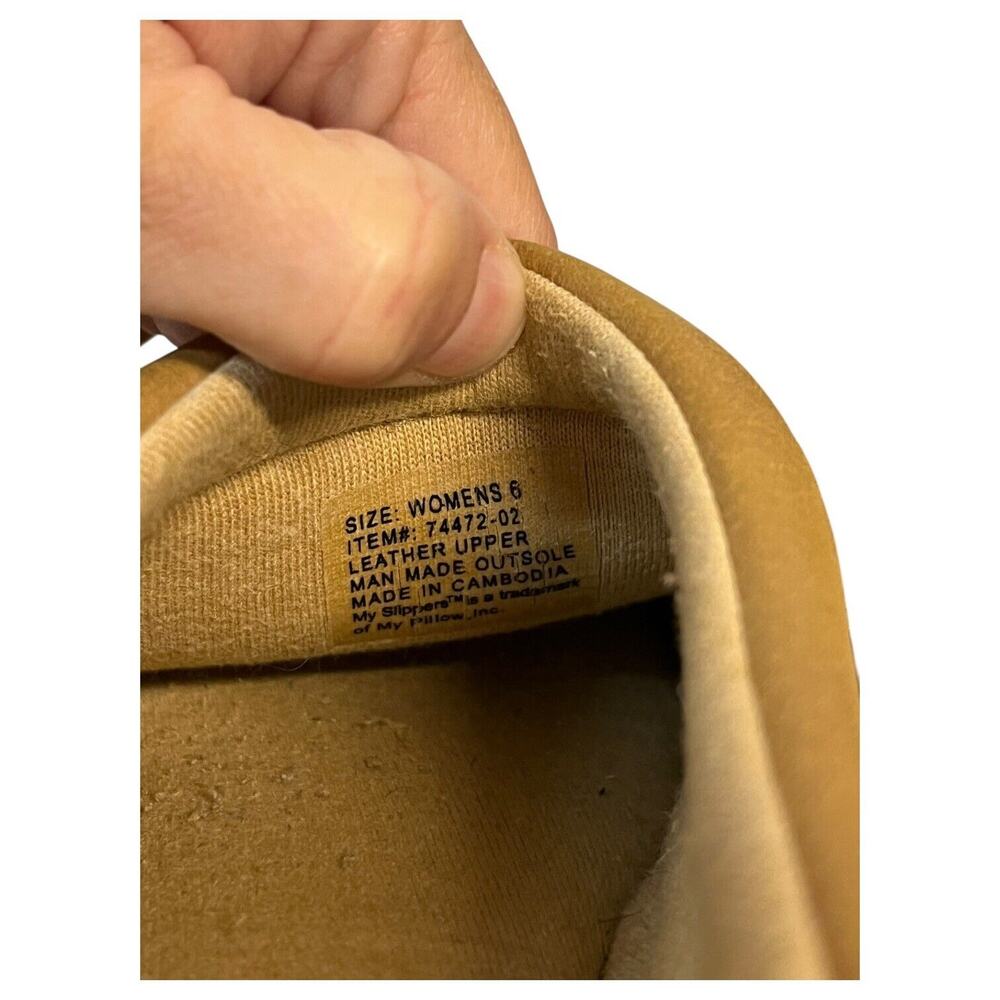 My Slippers Womens 6 All Season Leather Slip On Mules Shoes 74472-02 Brown - Picture 9 of 9